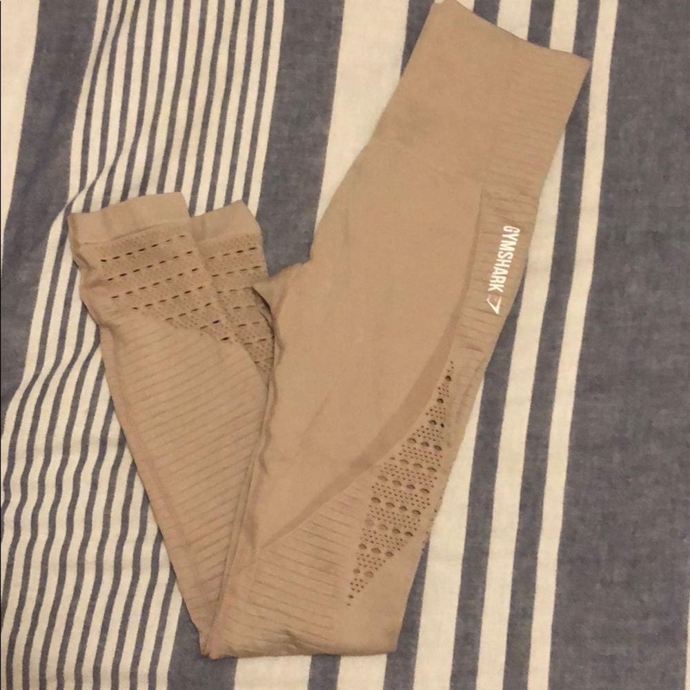 Energy seamless gymshark leggings -taupe color